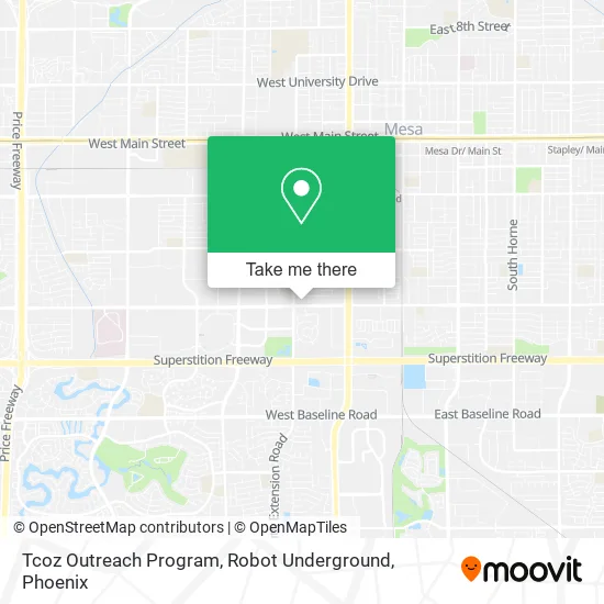 Mapa de Tcoz Outreach Program, Robot Underground