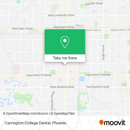 Carrington College Dental map