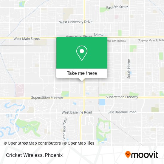 Mapa de Cricket Wireless