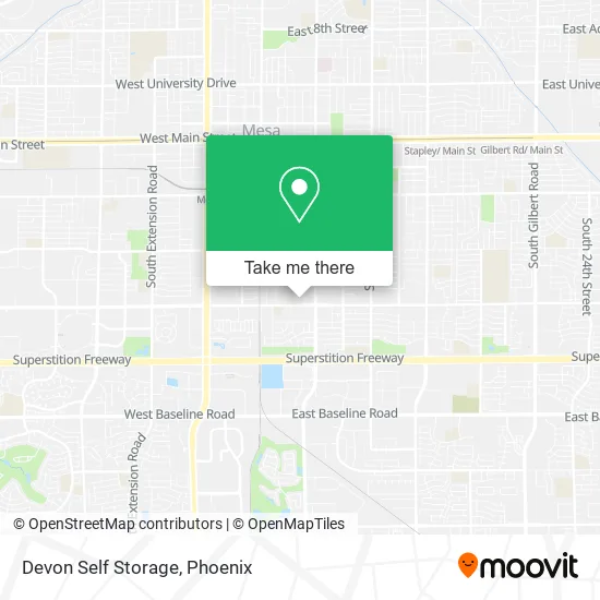 Devon Self Storage map