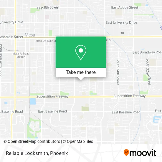 Reliable Locksmith map