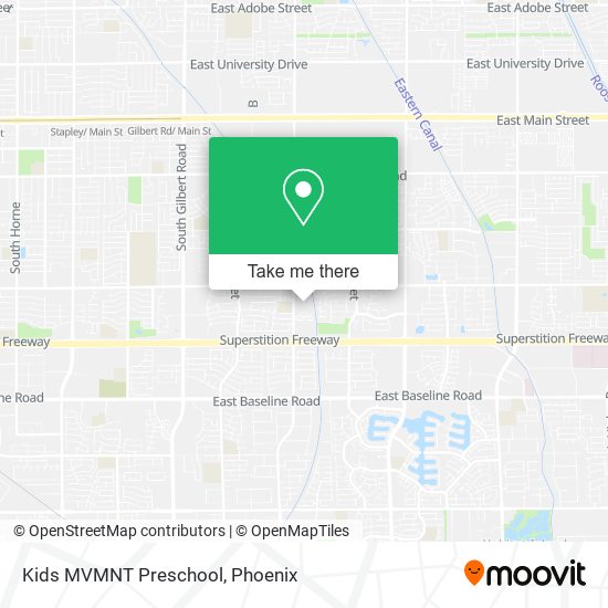 Mapa de Kids MVMNT Preschool