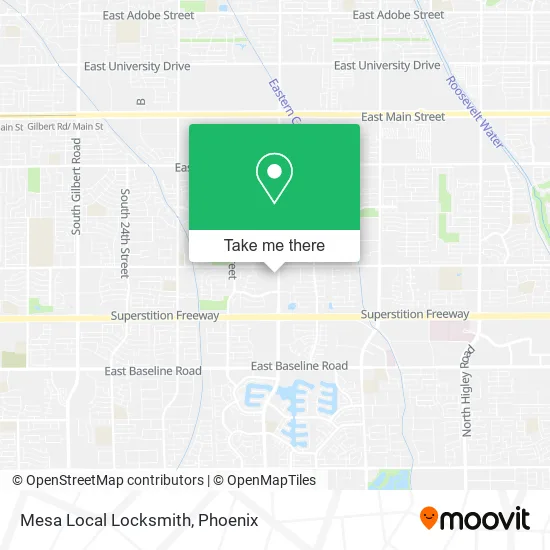 Mesa Local Locksmith map