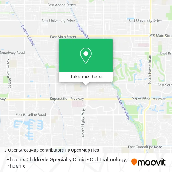 Phoenix Children's Specialty Clinic - Ophthalmology map