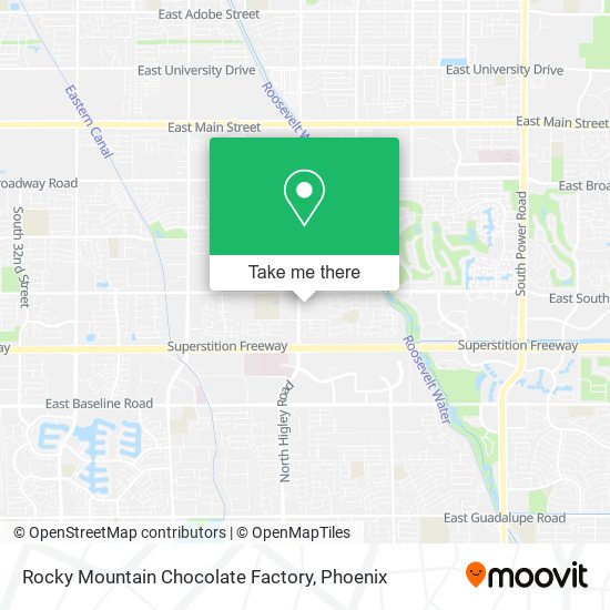 Mapa de Rocky Mountain Chocolate Factory