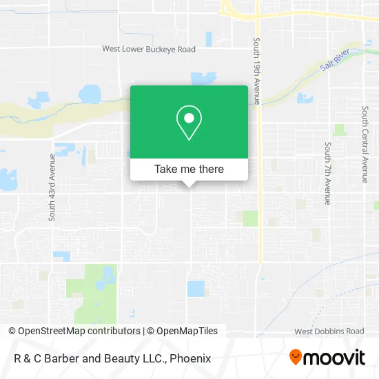 R & C Barber and Beauty LLC. map