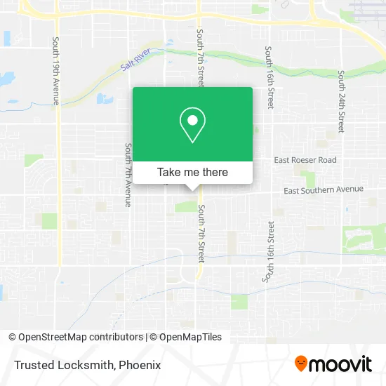 Trusted Locksmith map