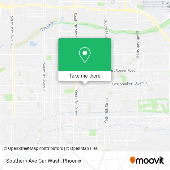 Southern Ave Car Wash map