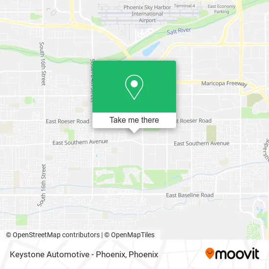 Keystone Automotive - Phoenix map