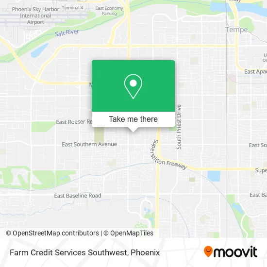 Farm Credit Services Southwest map