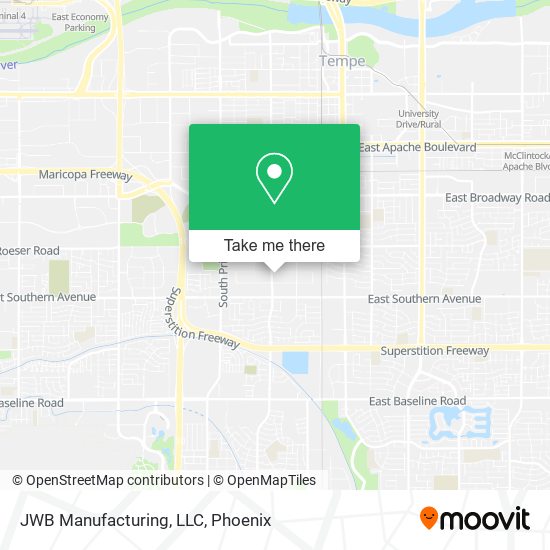 Mapa de JWB Manufacturing, LLC