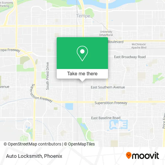 Auto Locksmith map