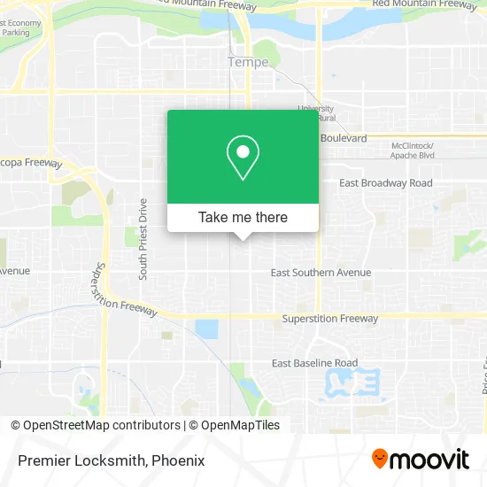 Premier Locksmith map