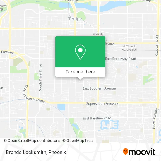 Brands Locksmith map