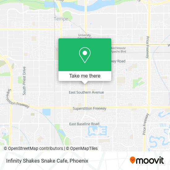 Infinity Shakes Snake Cafe map