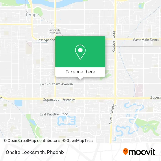 Onsite Locksmith map