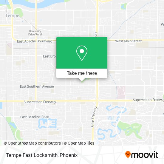 Mapa de Tempe Fast Locksmith