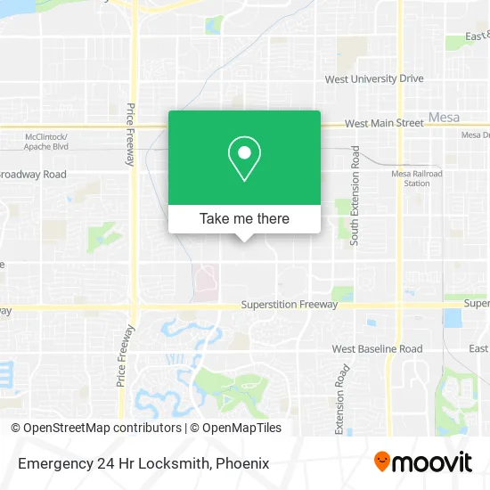 Emergency 24 Hr Locksmith map