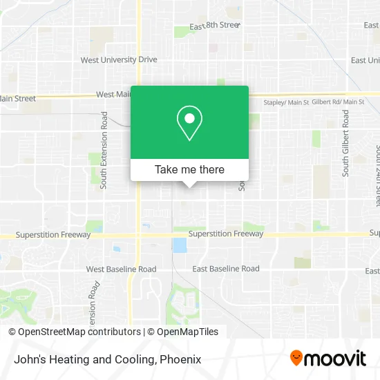 John's Heating and Cooling map
