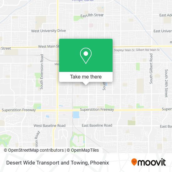 Desert Wide Transport and Towing map