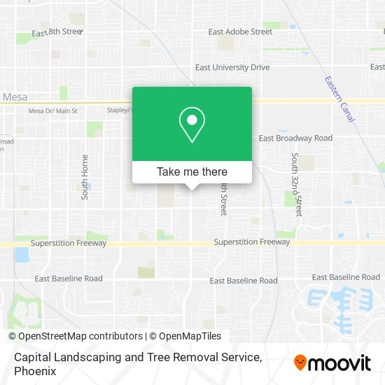 Capital Landscaping and Tree Removal Service map