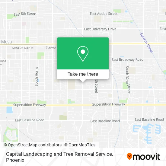 Capital Landscaping and Tree Removal Service map