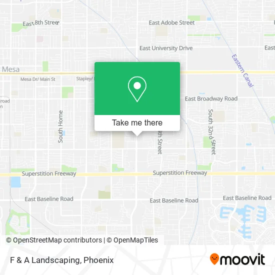 F & A Landscaping map