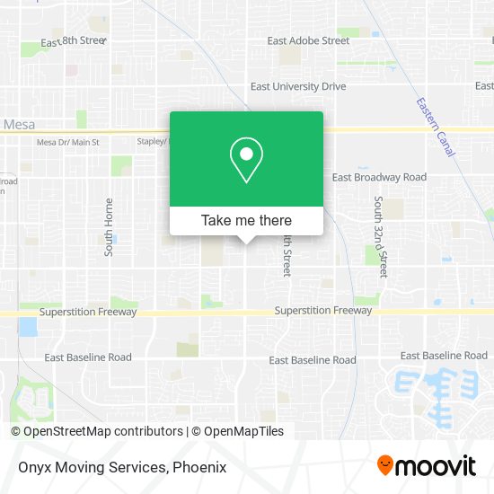 Mapa de Onyx Moving Services
