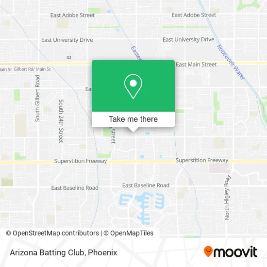Arizona Batting Club map