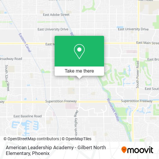 Mapa de American Leadership Academy - Gilbert North Elementary