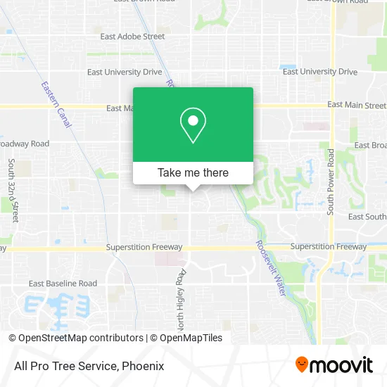 All Pro Tree Service map