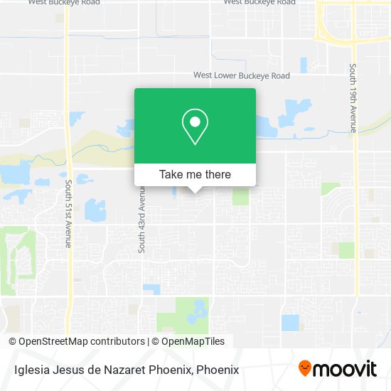Iglesia Jesus de Nazaret Phoenix map