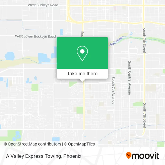 A Valley Express Towing map