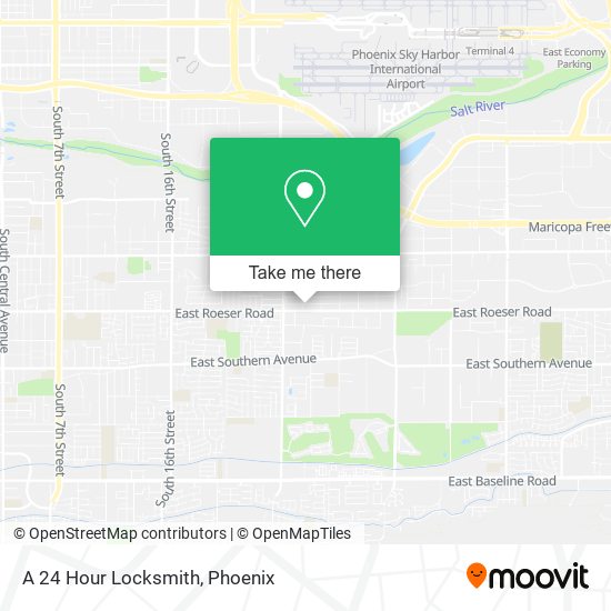 A 24 Hour Locksmith map