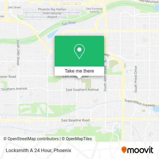 Locksmith A 24 Hour map