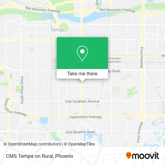 CMS Tempe on Rural map