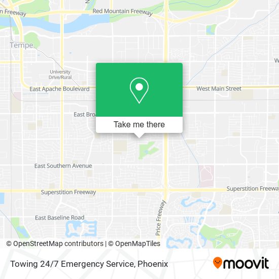 Towing 24/7 Emergency Service map