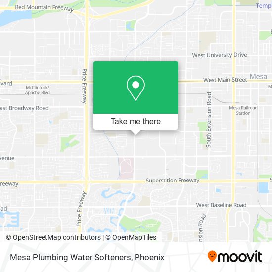 Mesa Plumbing Water Softeners map