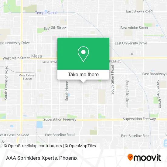 AAA Sprinklers Xperts map