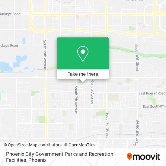 Mapa de Phoenix City Government Parks and Recreation Facilities