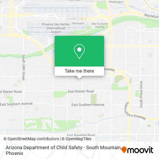 Mapa de Arizona Department of Child Safety - South Mountain
