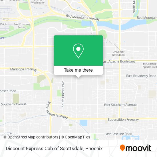 Mapa de Discount Express Cab of Scottsdale