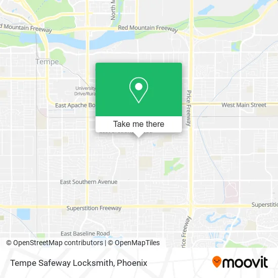 Mapa de Tempe Safeway Locksmith