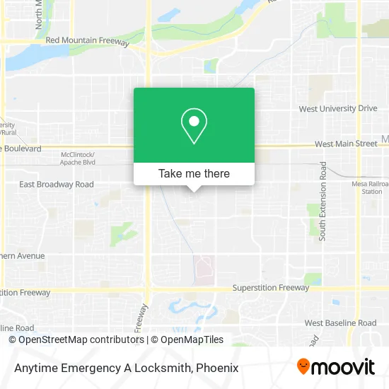 Anytime Emergency A Locksmith map