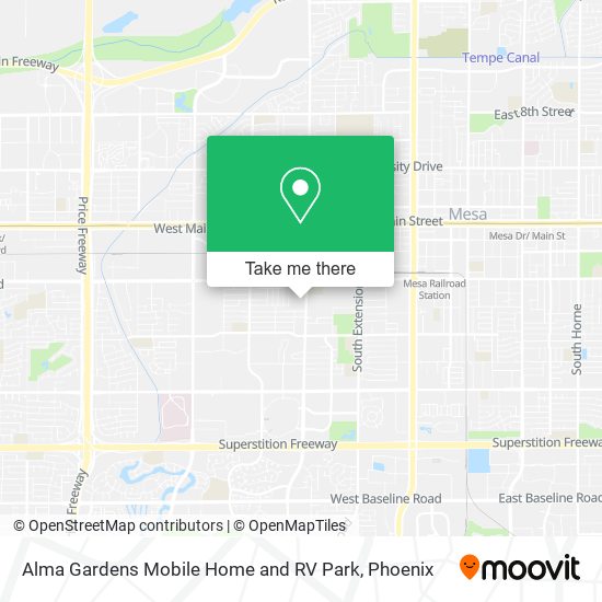 Mapa de Alma Gardens Mobile Home and RV Park