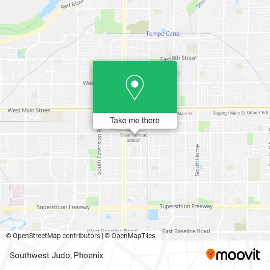 Mapa de Southwest Judo