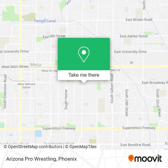 Arizona Pro Wrestling map