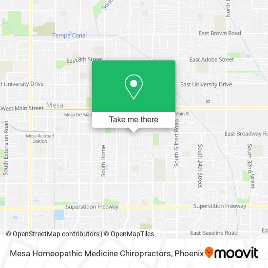 Mapa de Mesa Homeopathic Medicine Chiropractors