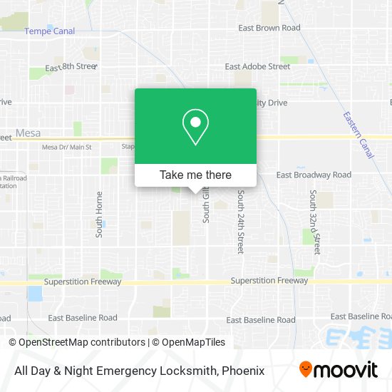 All Day & Night Emergency Locksmith map