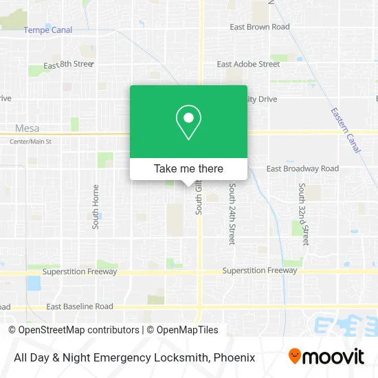 All Day & Night Emergency Locksmith map